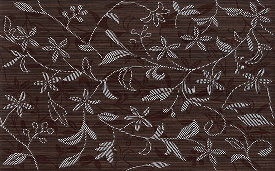 Cersanit Tanaka Brown Inserto Flower WD798-016 dekorcsempe 25 x 40