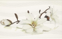 Cersanit Lira White Inserto Flower WD394-007 dekorcsempe 25 x 40