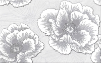 Cersanit Ferrata Grey Inserto Flower WD953-005 dekorcsempe 25 x 40